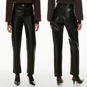 ARITZIA Wilfred Melina Black Vegan Leather Pants – Size 4